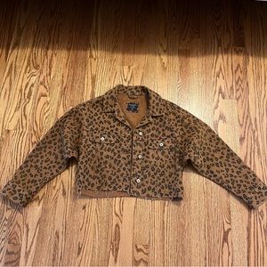 Abercrombie & Fitch cheetah denim jacket